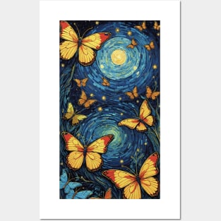 Starry Night Wings: Van Gogh's Butterfly Symphony Posters and Art